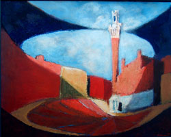 acrylic on wood panel  77 x 95